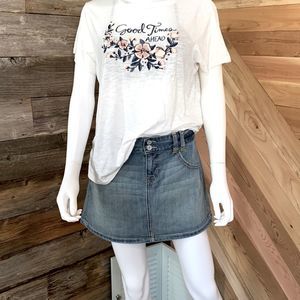 NWOT Gap Limited Edition 1969 Denim Mini Skirt Back Flap Pockets Size 10 💗